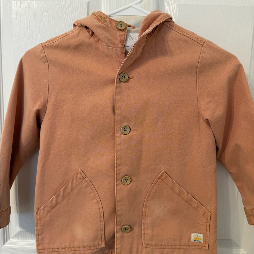 Zara Kids Peach Hooded Jacket